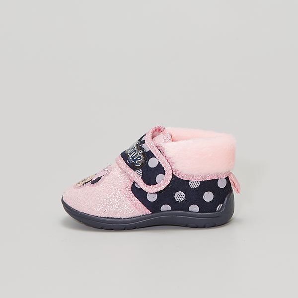 Chaussons Montants Minnie Fourrure Bebe Fille Fuchsia Kiabi 10 00