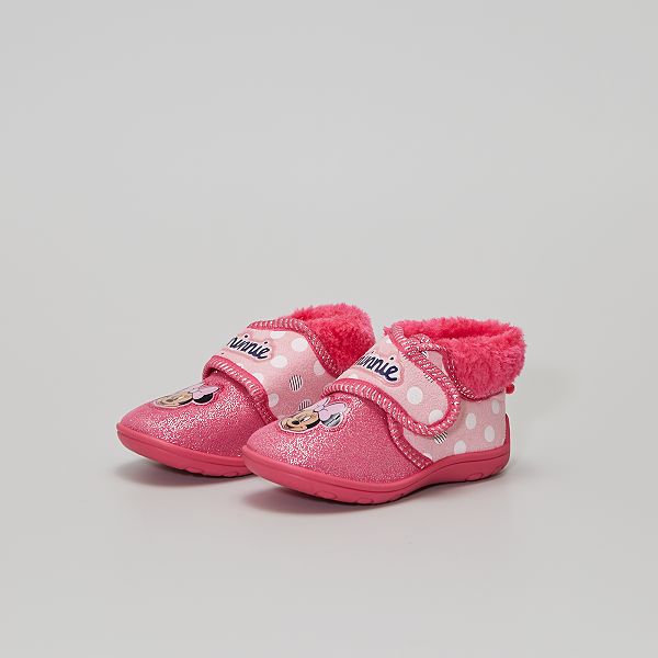 Chaussons Montants Minnie Fourrure Bebe Fille Bleu Kiabi 10 00