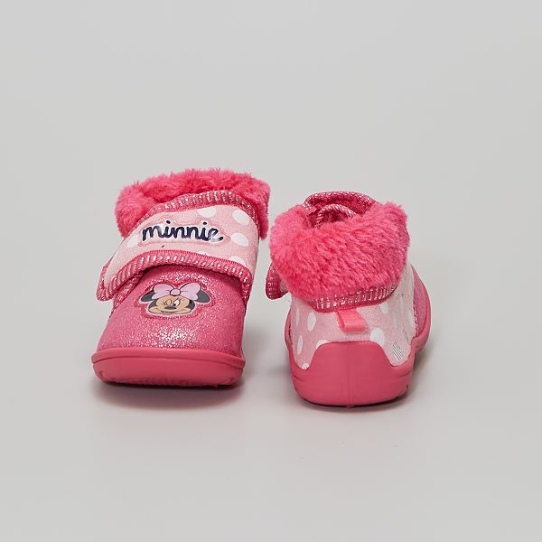 Chaussons Montants Minnie Fourrure Bebe Fille Bleu Kiabi 10 00