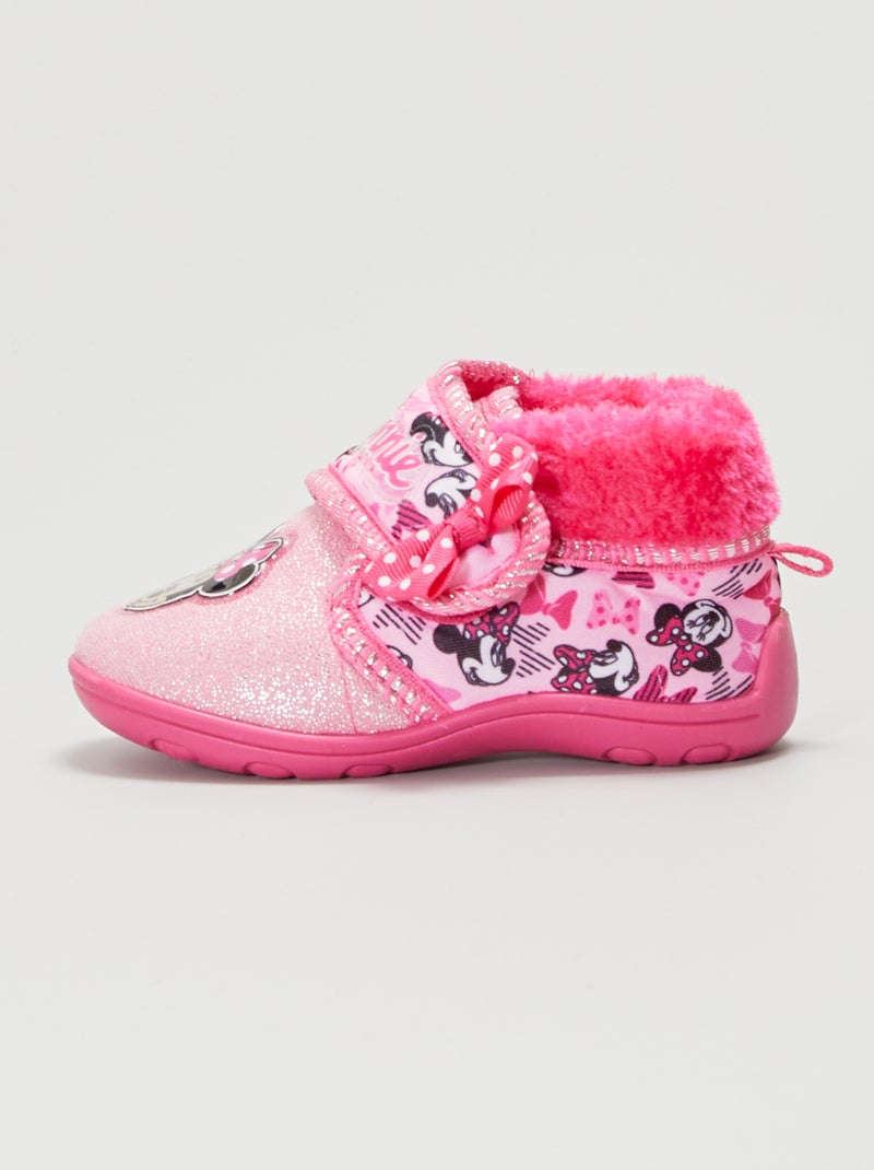 Chaussons montants 'Minnie Mouse' rose - Kiabi