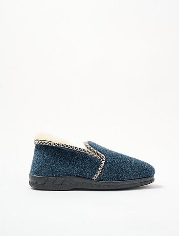 Chaussons montants mixtes fourrés laine largeur confort