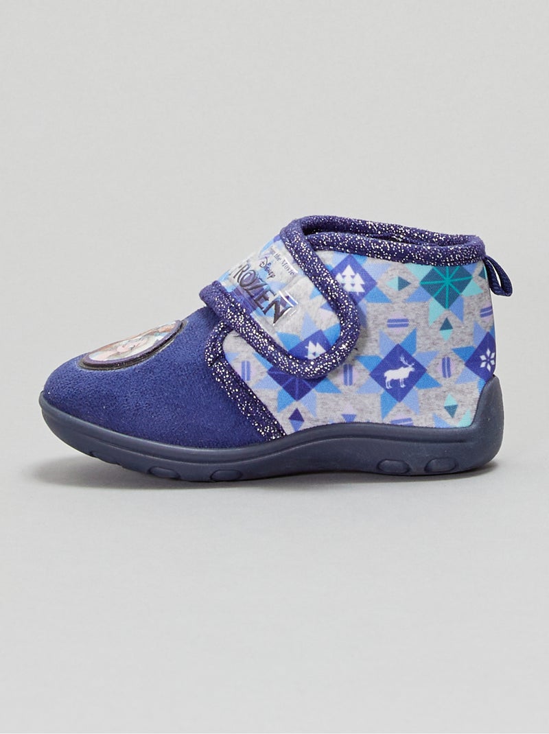 Chaussons montants 'Reine des Neiges' Bleu marine - Kiabi