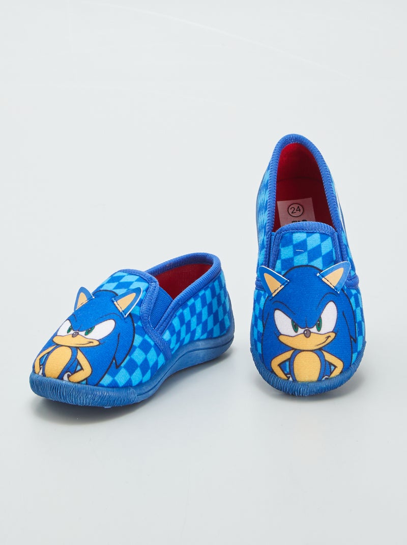Chaussons montants 'Sonic' Bleu - Kiabi