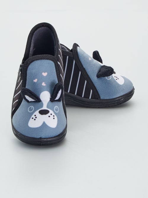 Chaussons montants tête de chien - Kiabi