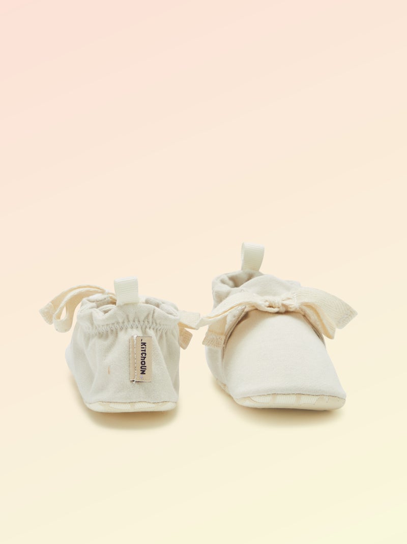 Chaussons motricité 1 'se retourner' - Kitchoun Beige - Kiabi