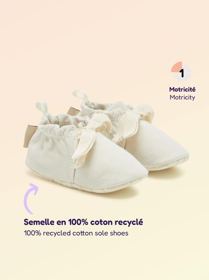 Chaussons motricité 1 'se retourner' - Kitchoun Beige - Kiabi