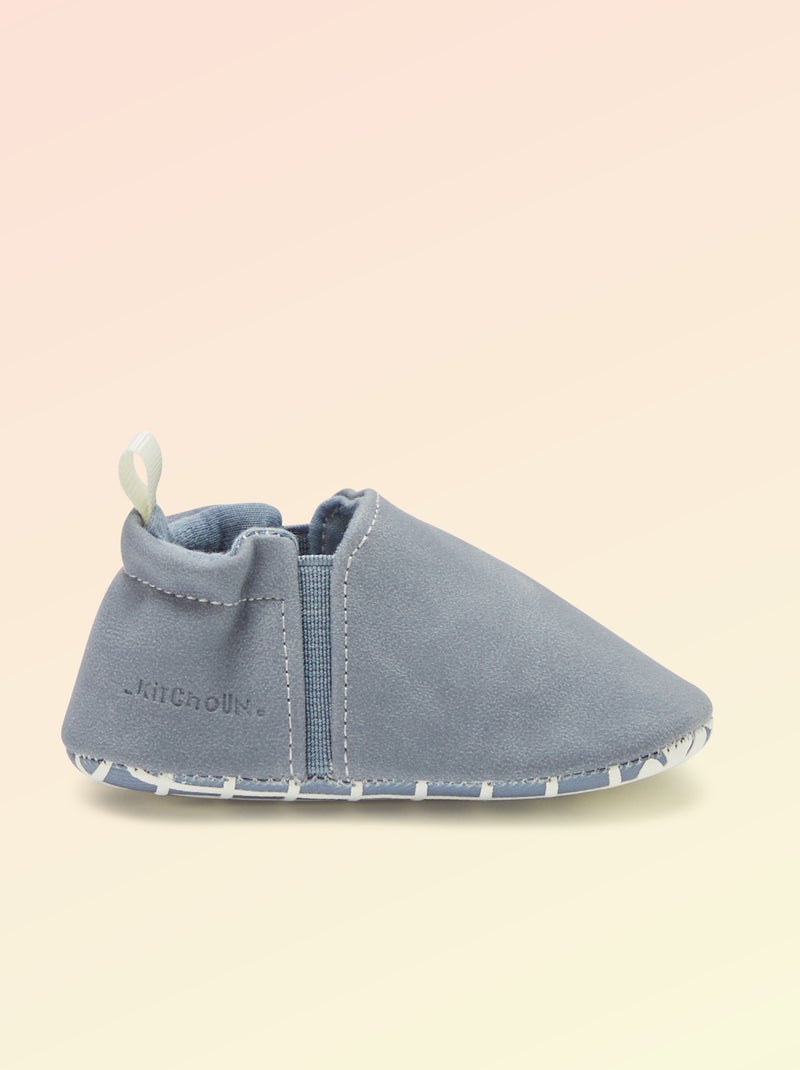 Chaussons motricité 1 'se retourner' - Kitchoun Bleu - Kiabi