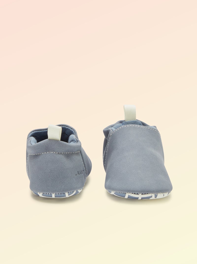 Chaussons motricité 1 'se retourner' - Kitchoun Bleu - Kiabi