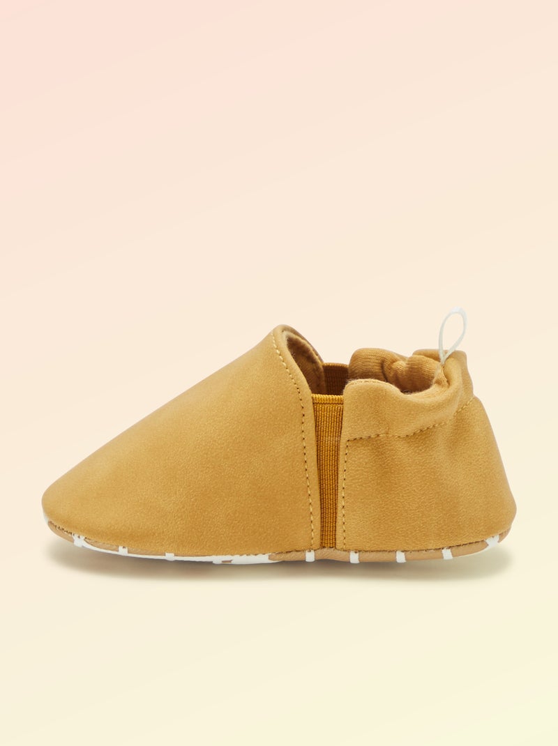 Chaussons motricité 1 'se retourner' - Kitchoun Jaune - Kiabi