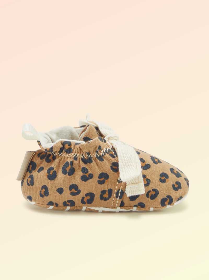Chaussons motricité 1 'se retourner' - Kitchoun Léopard - Kiabi