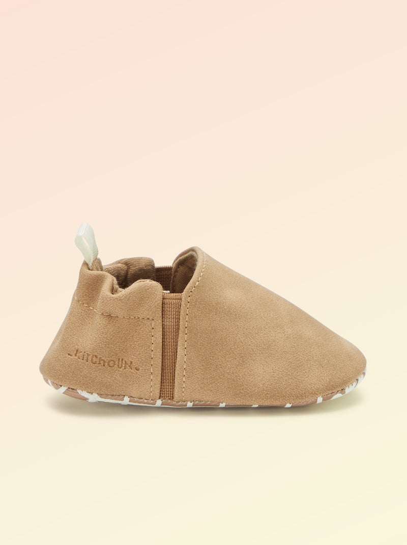 Chaussons motricité 1 'se retourner' - Kitchoun Marron - Kiabi