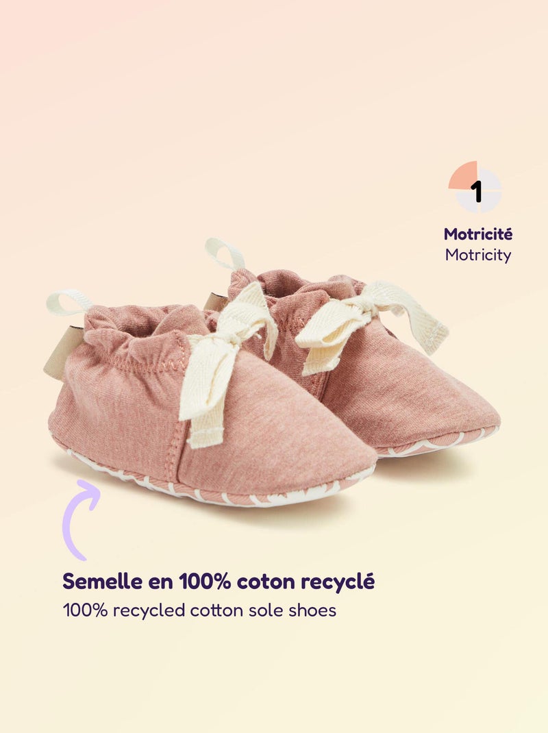 Chaussons motricité 1 'se retourner' - Kitchoun Rose - Kiabi