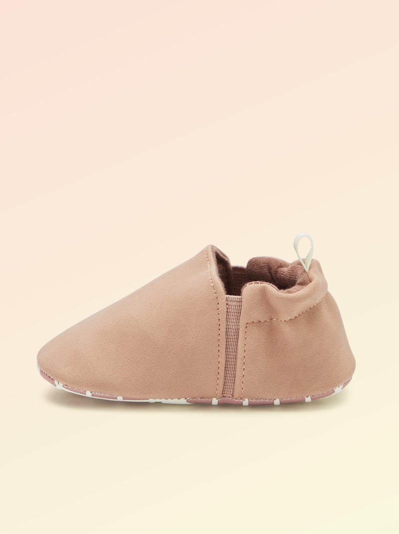 Chaussons motricité 1 'se retourner' - Kitchoun Rose - Kiabi