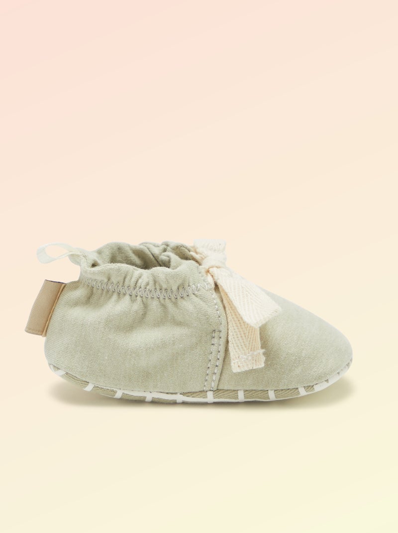 Chaussons motricité 1 'se retourner' - Kitchoun Vert - Kiabi