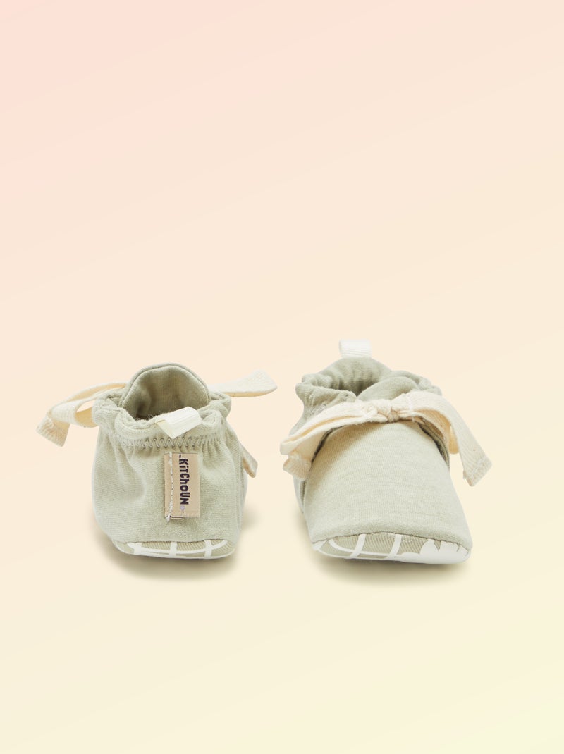 Chaussons motricité 1 'se retourner' - Kitchoun Vert - Kiabi