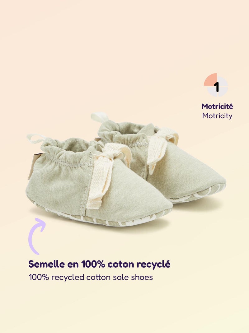 Chaussons motricité 1 'se retourner' - Kitchoun Vert - Kiabi