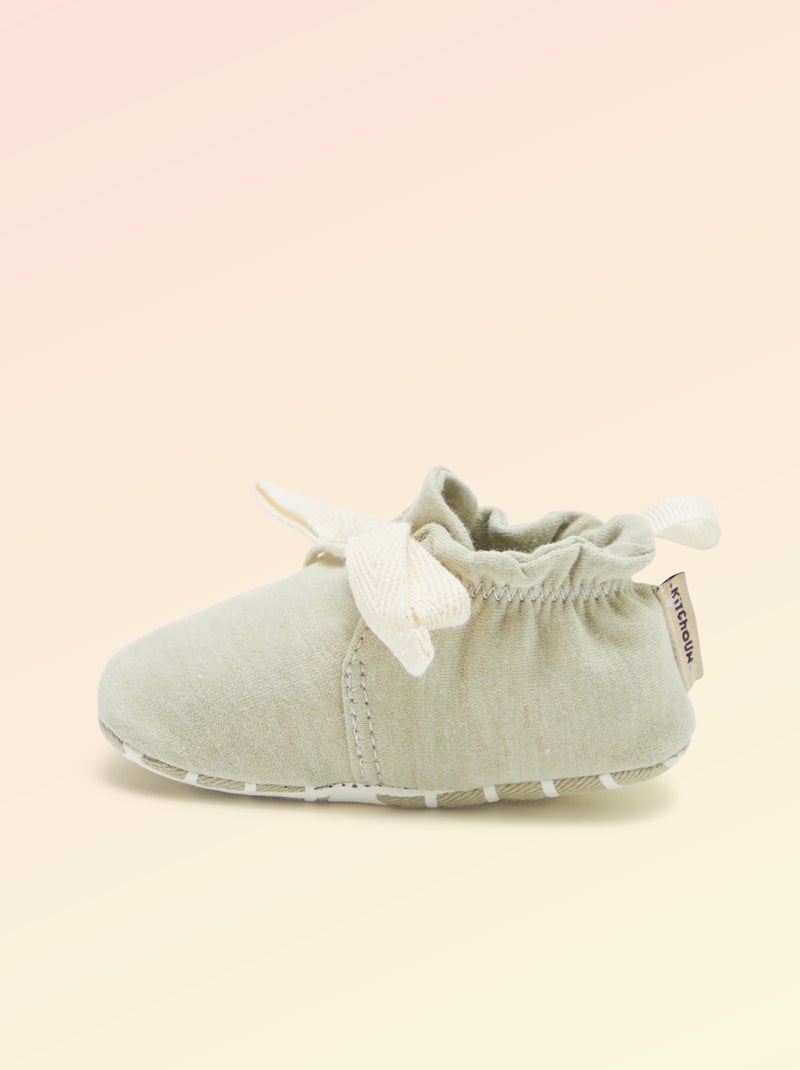 Chaussons motricité 1 'se retourner' - Kitchoun Vert - Kiabi