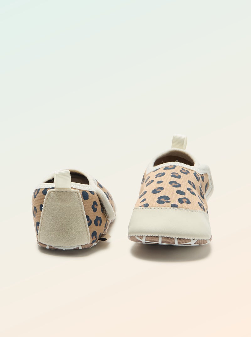 Chaussons motricité 2 '4 pattes' - Kitchoun Beige - Kiabi
