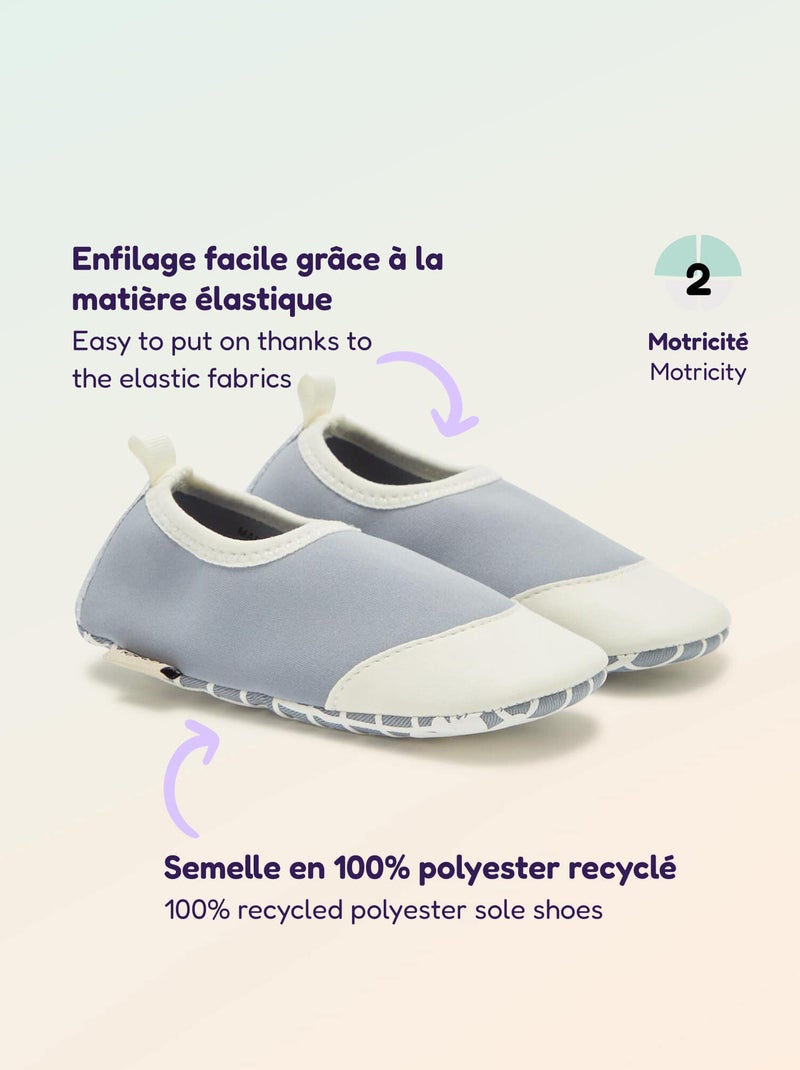 Chaussons motricité 2 '4 pattes' - Kitchoun Bleu - Kiabi