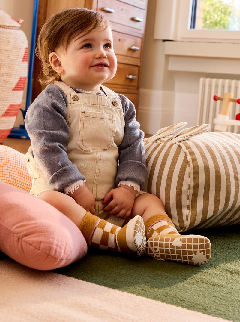 Chaussons motricité 2 '4 pattes' - Kitchoun Jaune - Kiabi