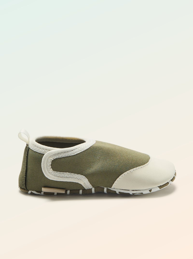 Chaussons motricité 2 '4 pattes' - Kitchoun Vert - Kiabi