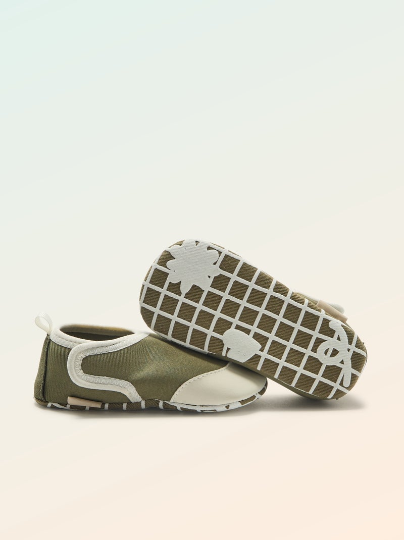 Chaussons motricité 2 '4 pattes' - Kitchoun Vert - Kiabi