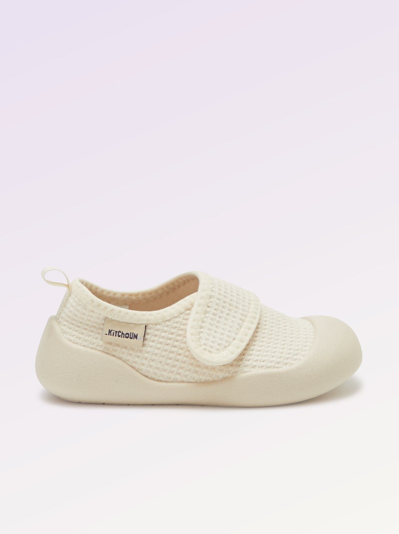 Chaussons motricité 3 '1ers pas' - Kitchoun Beige - Kiabi
