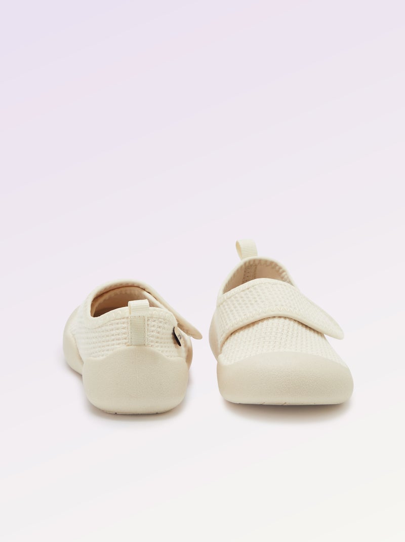 Chaussons motricité 3 '1ers pas' - Kitchoun Beige - Kiabi