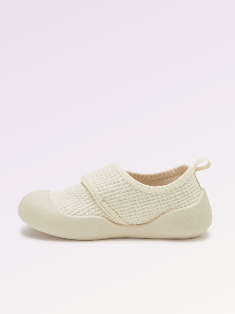Chaussons motricité 3 '1ers pas' - Kitchoun Beige - Kiabi