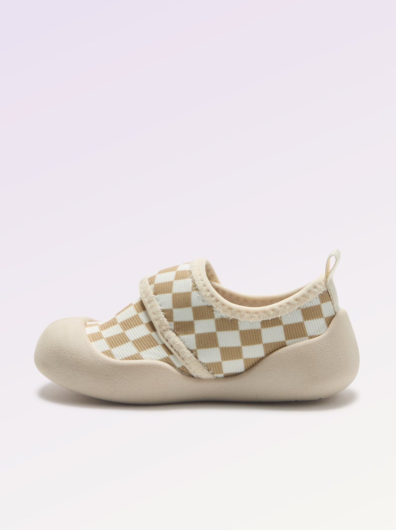 Chaussons motricité 3 '1ers pas' - Kitchoun Beige - Kiabi