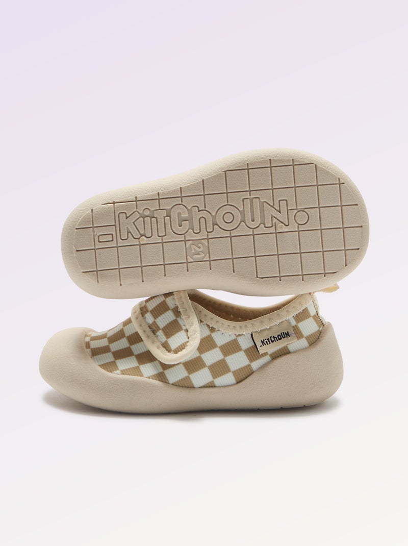 Chaussons motricité 3 '1ers pas' - Kitchoun Beige - Kiabi