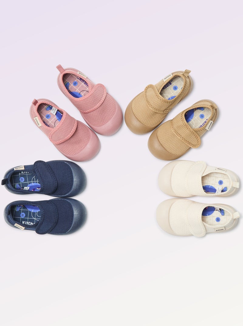 Chaussons motricité 3 '1ers pas' - Kitchoun Marron - Kiabi