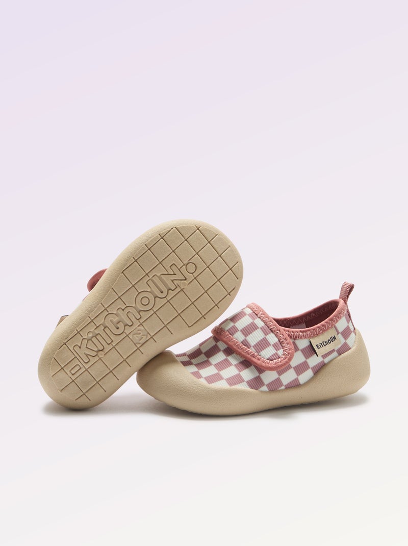 Chaussons motricité 3 '1ers pas' - Kitchoun Rose - Kiabi