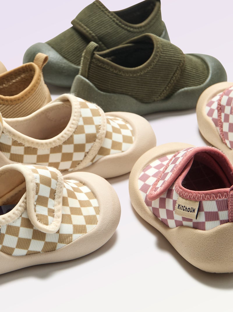 Chaussons motricité 3 '1ers pas' - Kitchoun Rose - Kiabi