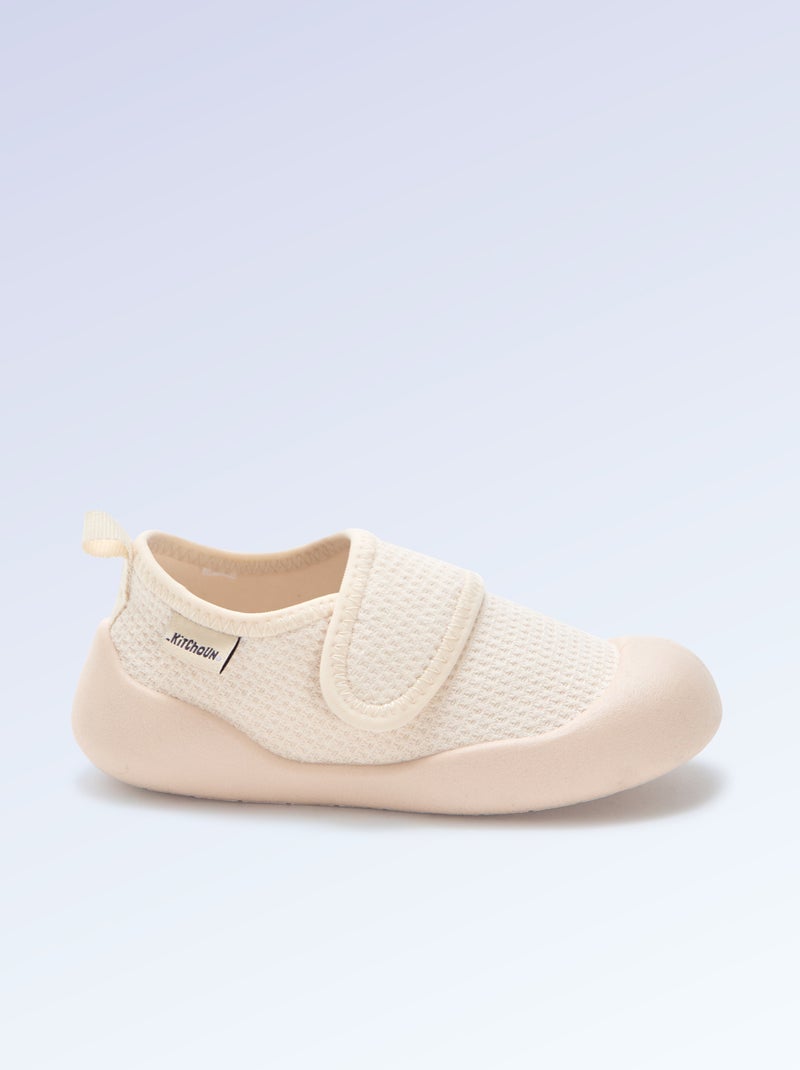 Chaussons motricité 4 'marcher' - Kitchoun Beige - Kiabi