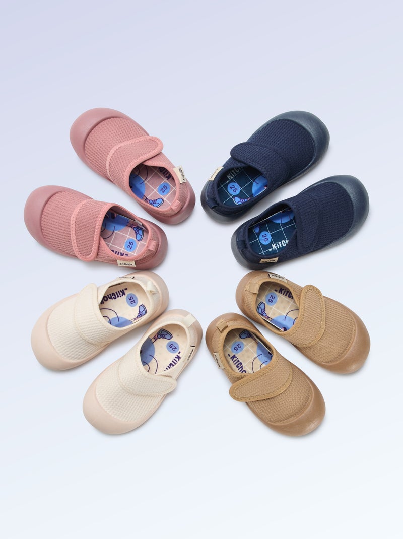 Chaussons motricité 4 'marcher' - Kitchoun Beige - Kiabi