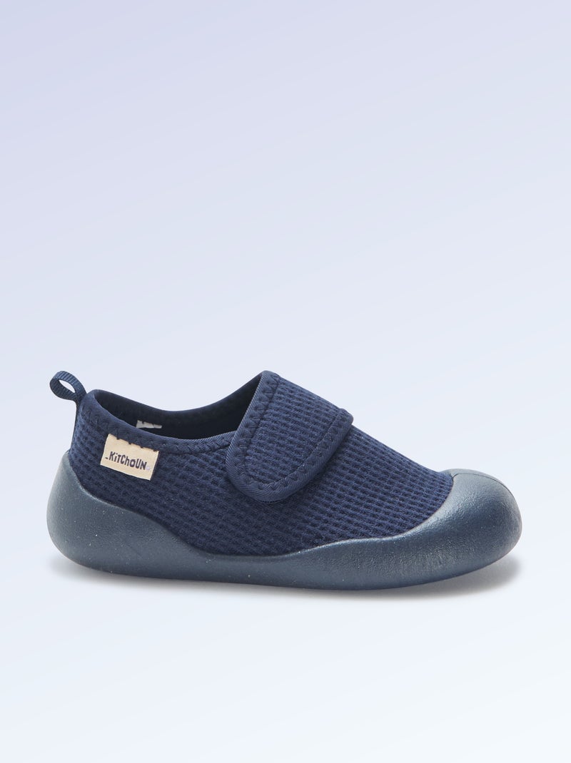 Chaussons motricité 4 'marcher' - Kitchoun Bleu - Kiabi