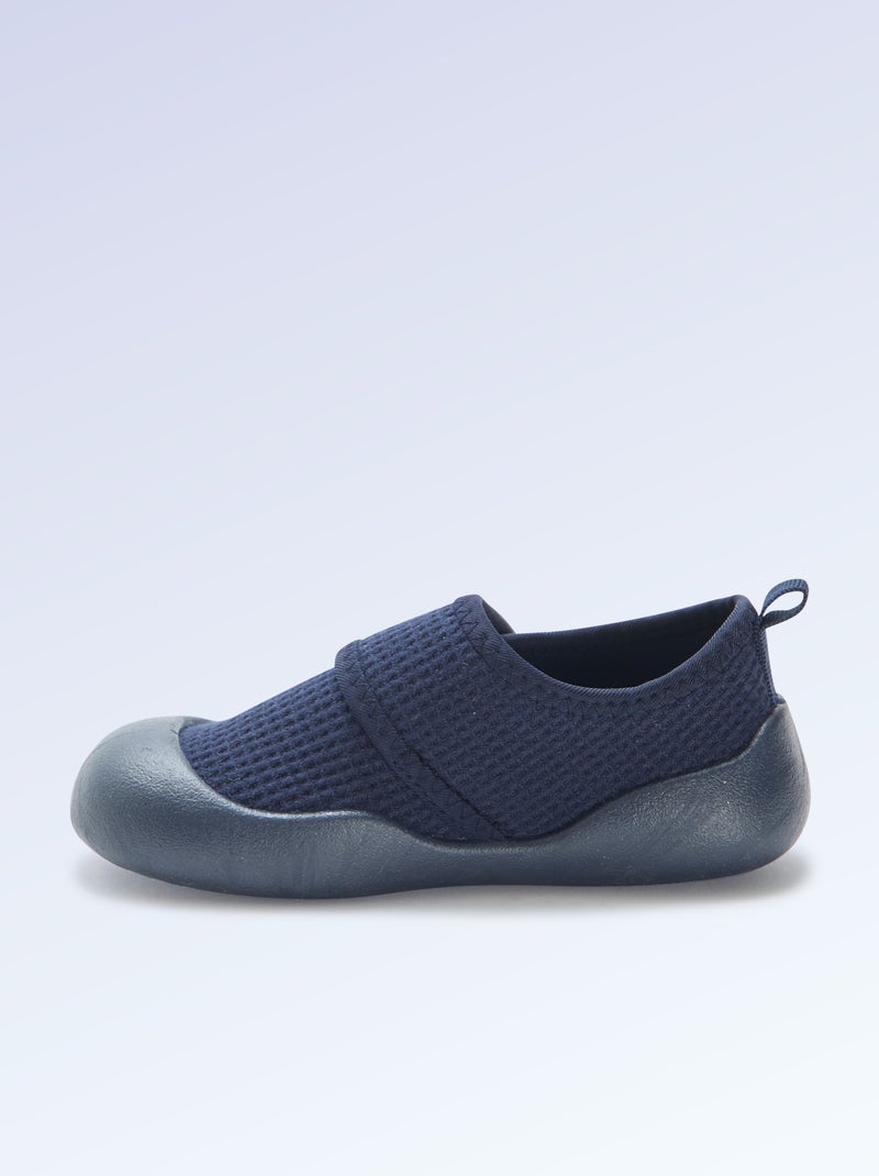 Chaussons motricité 4 'marcher' - Kitchoun Bleu - Kiabi