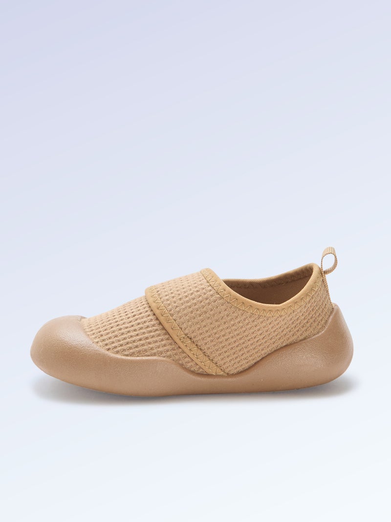 Chaussons motricité 4 'marcher' - Kitchoun Marron - Kiabi
