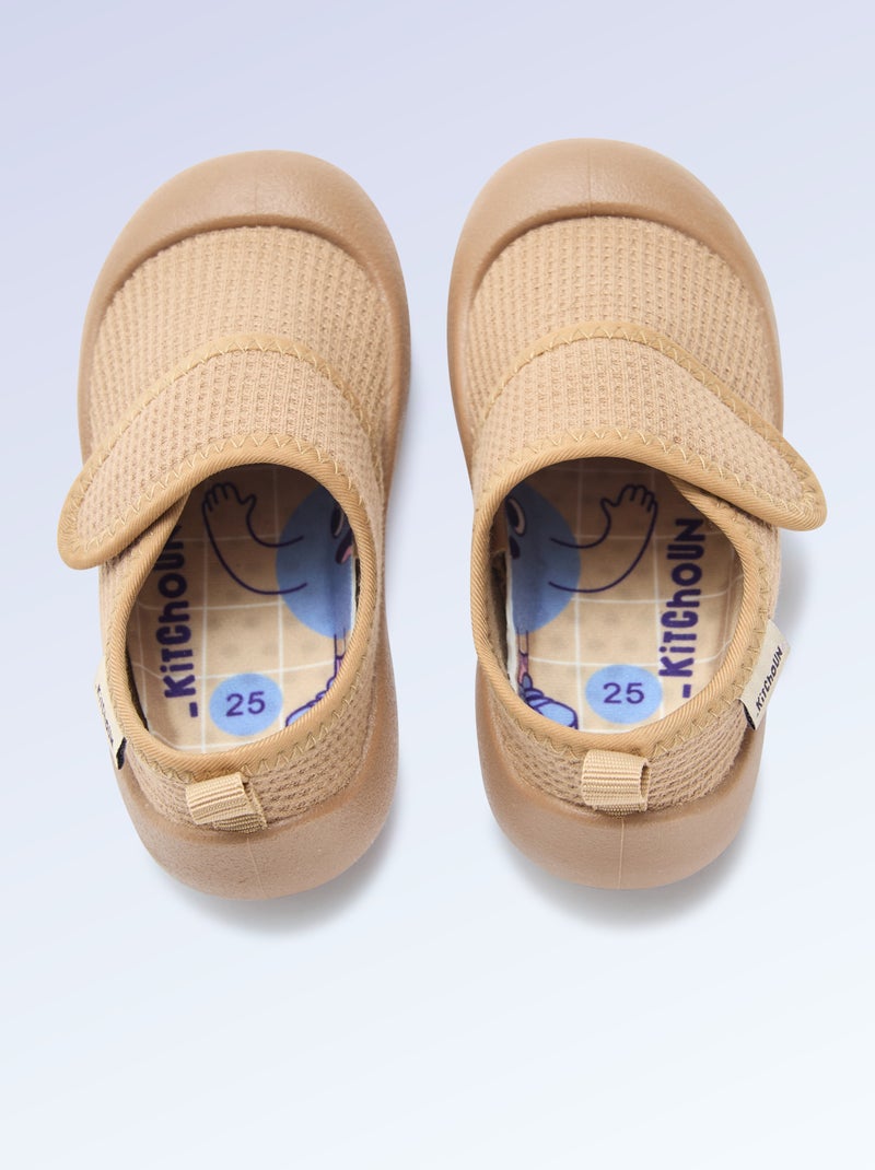 Chaussons motricité 4 'marcher' - Kitchoun Marron - Kiabi