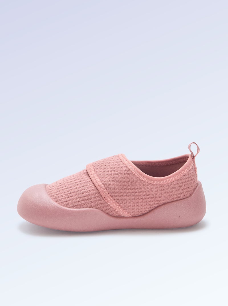 Chaussons motricité 4 'marcher' - Kitchoun Rose - Kiabi