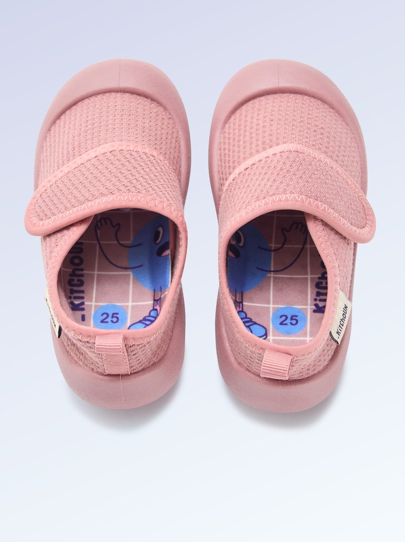Chaussons motricité 4 'marcher' - Kitchoun Rose - Kiabi