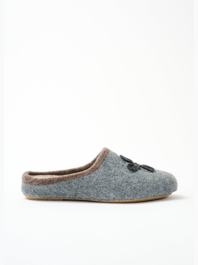 Chaussons mule compensés largeur confort - Afibel Gris - Kiabi