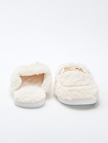Chaussons mule en fausse fourrure