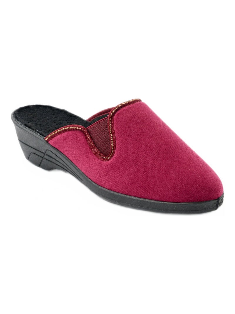 Chaussons mule largeur confort à talons Rouge bordeaux - Kiabi