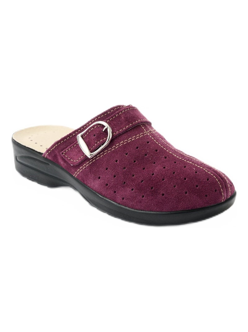 Chaussons mule sabot largeur confort Violet prune - Kiabi