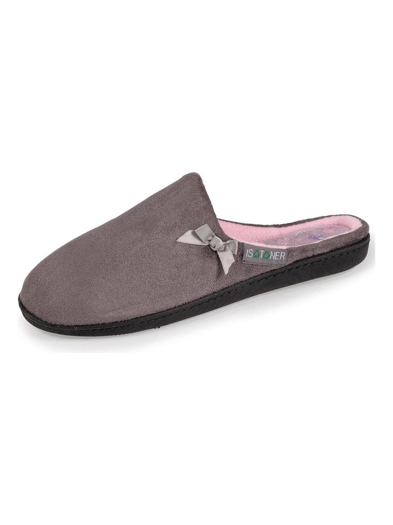 Chaussons Mules 90% Recyclées Femme Gris Gris - Kiabi