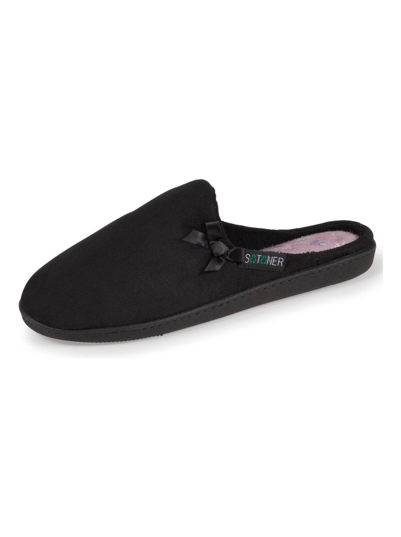 Chaussons mules 90%* Recyclées Femme Noir Noir - Kiabi