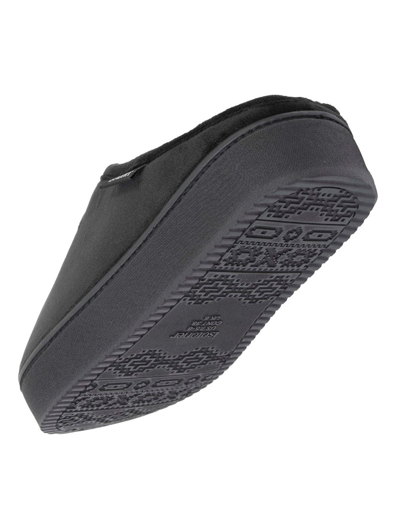 Chaussons mules à talon compensé de 3,5 cm, très confortables femme Isotoner Noir - Kiabi