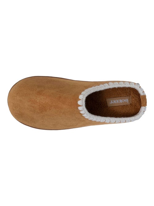 Chaussons mules à talon compensé de 3,5 cm, très femme Isotoner - Kiabi